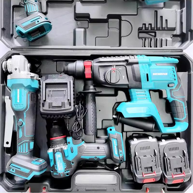 (Cross-border trading), universal set, lithium battery, electric electric drill, wrench, 4 pieces
