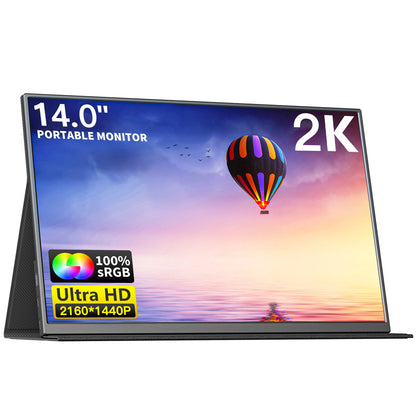 14 -inch portable display IPS laptop extension 2K high -definition sub -screen HDMI mobile phone/PS4