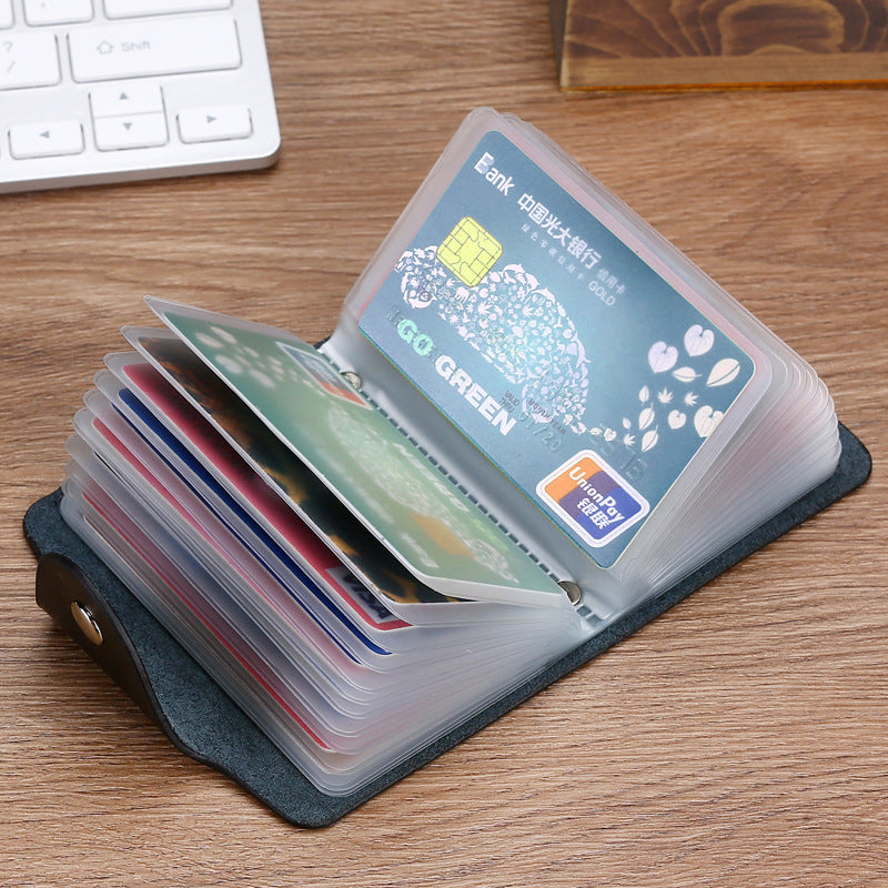 Men's fashionable women's leather card holder for business cards for driver's license, for credit ca