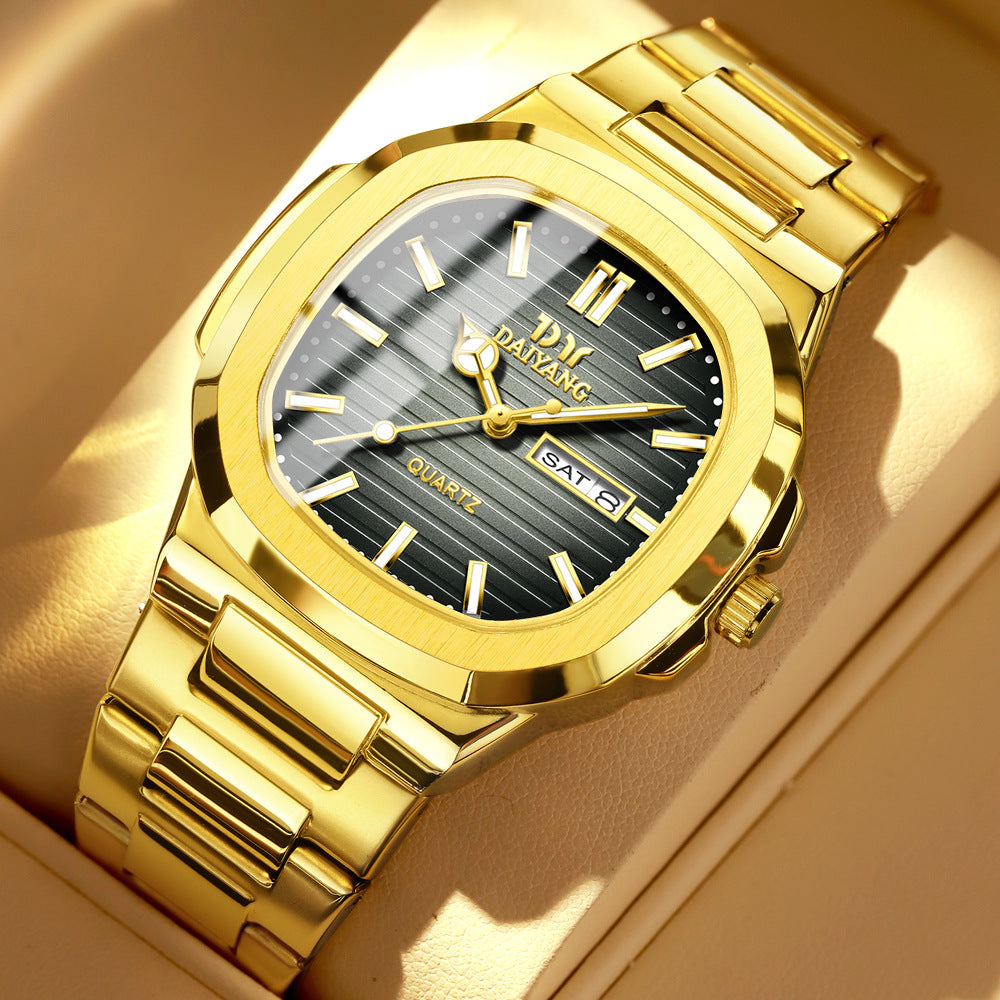 Daiyang Brand New Men's Watch Waterproof Luminous Dual Calendar Watch Men's Ultra-Thin Quartz Watch 