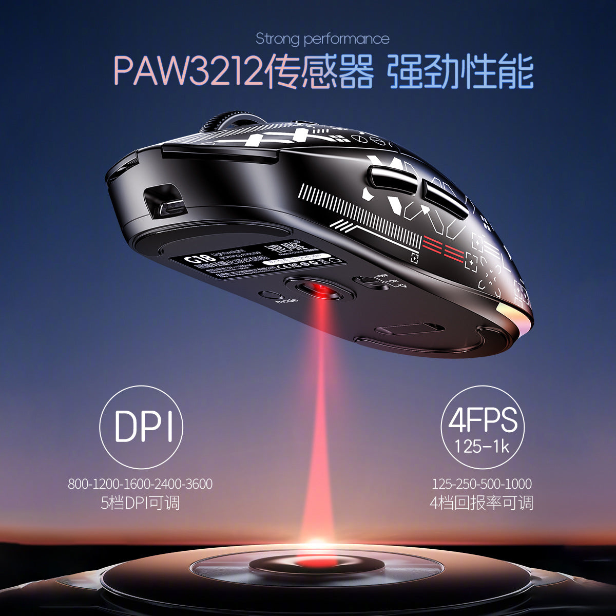 Silver Eagle G18 Bluetooth wireless three-mode lightweight mouse gaming e-sports desktop computer RG