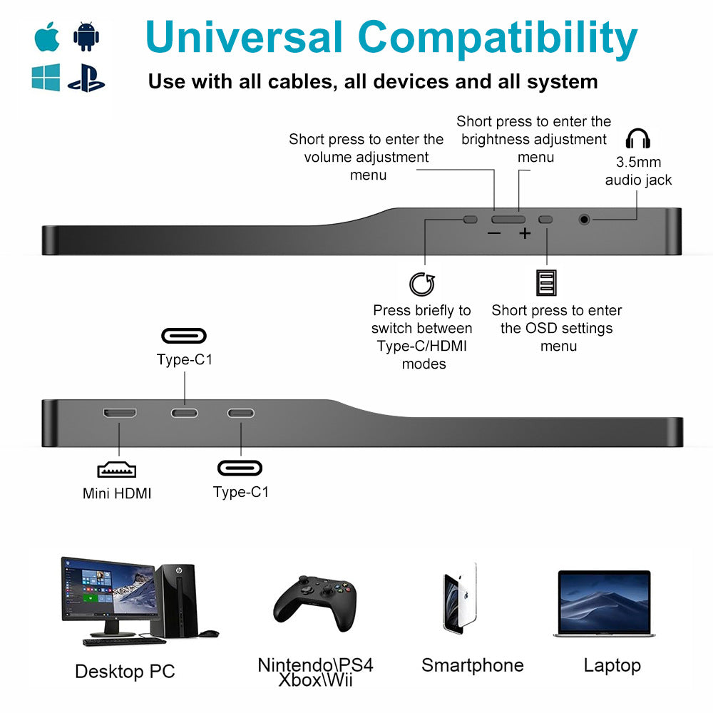 Laptop, handheld light and thin LCD display, 15.6 inch