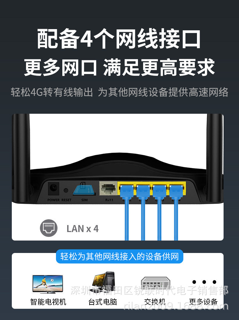 CAT6 voice model 4G dual -frequency gigabit high -speed Malay cracked unlimited high -speed router p