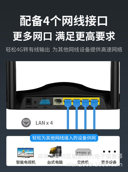 CAT6 voice model 4G dual -frequency gigabit high -speed Malay cracked unlimited high -speed router p