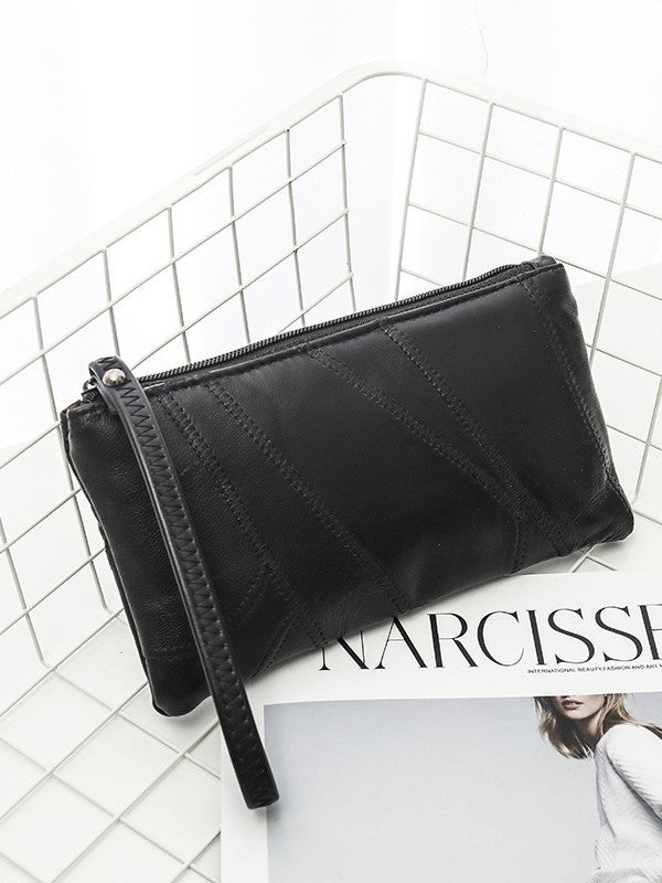 (), mobile phone, wallet, shoulder bag, universal small clutch bag, genuine leather, Korean style