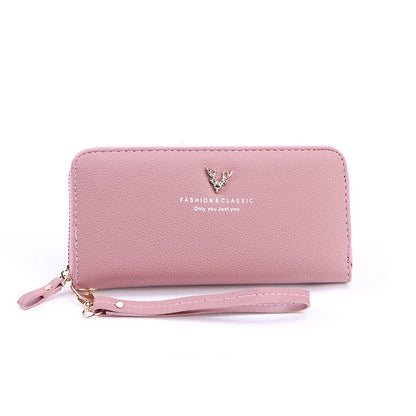 (Cross-border trading), (), long wallet, chain with zipper, capacious small clutch bag, hand loop ba