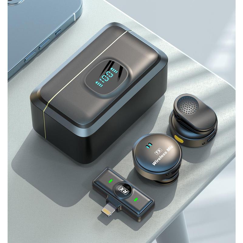 Q8 three-in-one clip-on collar type with digital display wireless collar microphone live broadcast n