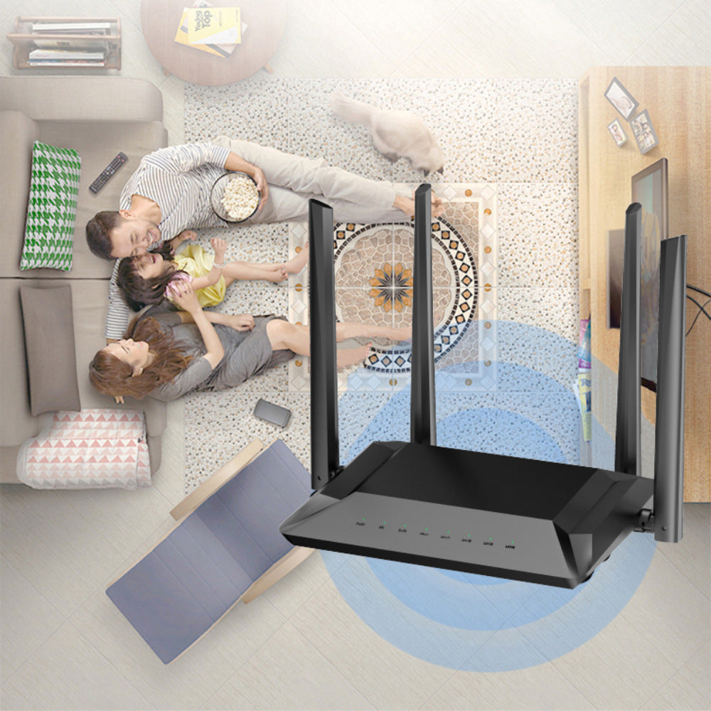 Gigabit dual-band 5Gwifi through-wall four-antenna 1200M router fully Netcom WiFi5 compatible