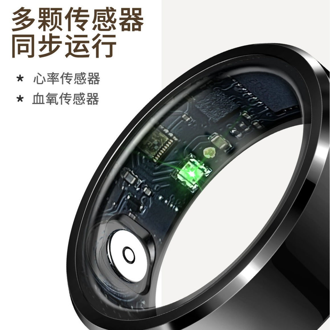 (Cross-border trading), waterproof smart ring charging, R6 model, monitors oxygen level, tracks hear