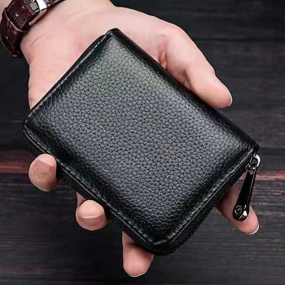 Men's anti-magnetic capacious card holder for driver's license, anti-theft