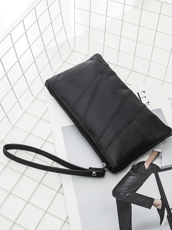 (), mobile phone, wallet, shoulder bag, universal small clutch bag, genuine leather, Korean style