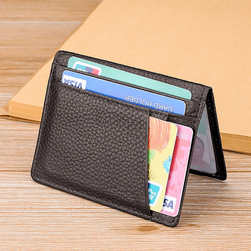 (Cross-border trading), leather ultra thin card holder, cards, cowhide, anti-theft, genuine leather