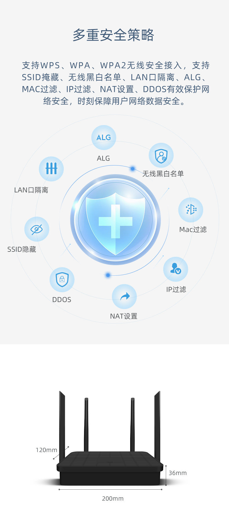 WiFi6 AX3000 wireless router home high-speed super signal dual-band 5G Gigabit port full Gigabit