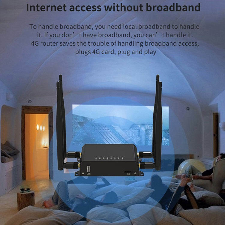 Cross -border metal shell insertion SIM card 4G industrial -grade wireless router turns with WIFI6 h
