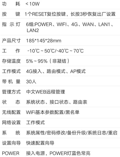 Leguang 4G wireless router plug -in card WiFi rotary wired broadband CPE telecommunications Unicom o