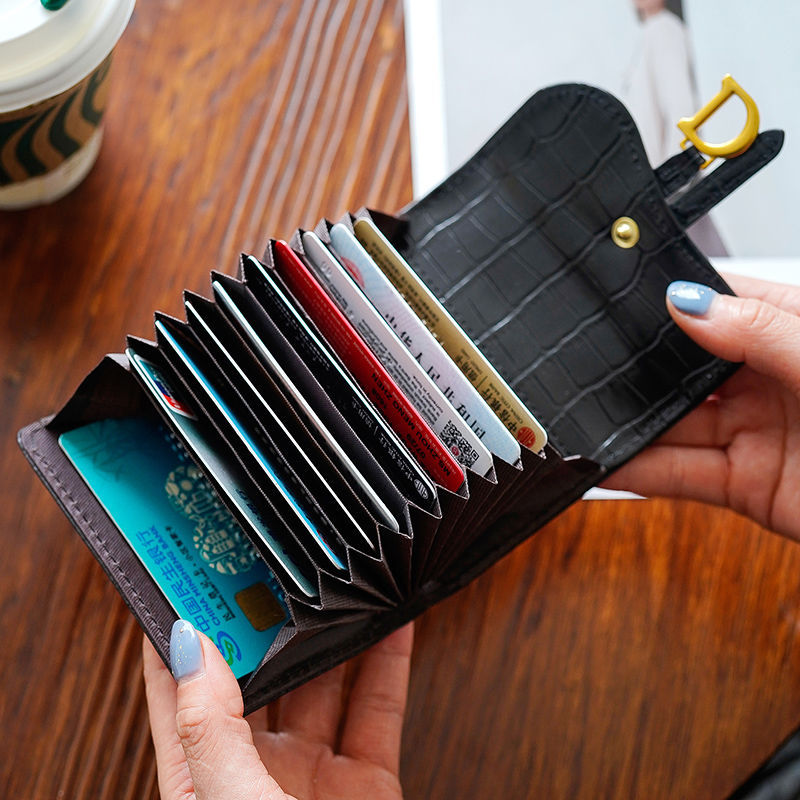 Card holder, anti-magnetic sophisticated shoulder bag, capacious small wallet