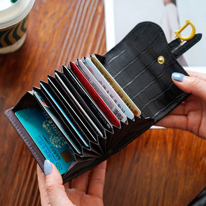 Card holder, anti-magnetic sophisticated shoulder bag, capacious small wallet