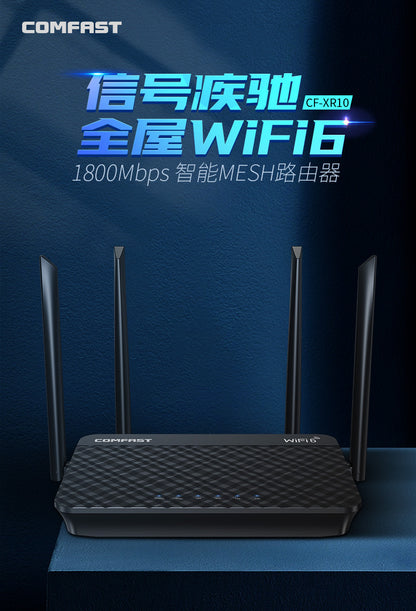 Comfast Gigabit dual-frequency WiFi6 router 1800M wireless router wifi coverage CF-XR10