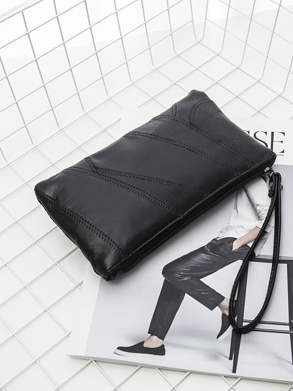 (), mobile phone, wallet, shoulder bag, universal small clutch bag, genuine leather, Korean style