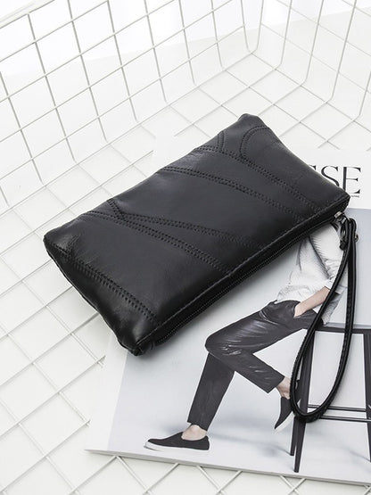 (), mobile phone, wallet, shoulder bag, universal small clutch bag, genuine leather, Korean style