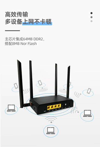 Full Netcom 4G Cardrobe 300 Million Smart MT7628 Watch Dogs IoT wireless router manufacturer