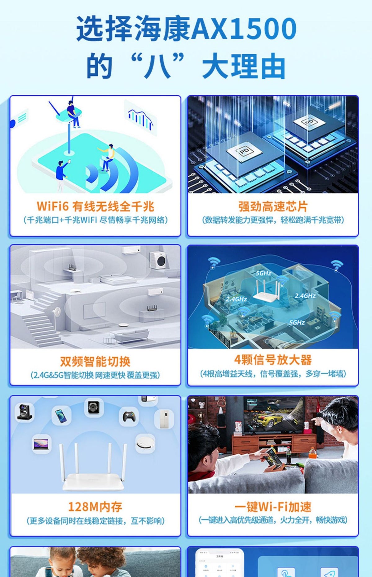 Hikvision Router Home New wifi Rental Housing Universal Light Cat Continued to Expand mesh Networkin