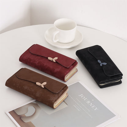 (Cross-border trading), wallet, long polyurethane matte retro universal capacious shoulder bag