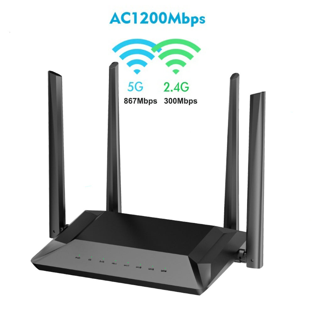 Gigabit dual-band 5Gwifi through-wall four-antenna 1200M router fully Netcom WiFi5 compatible