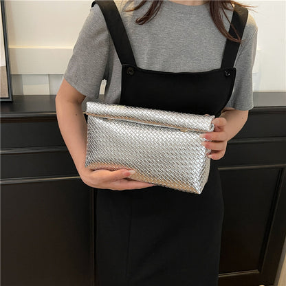 Summer solid color elegant high quality small clutch bag, high-end
