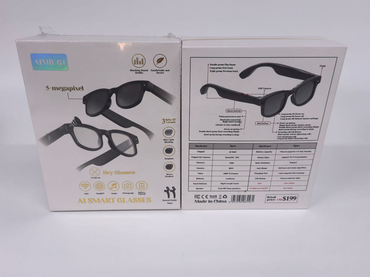8-megapixel anti-shake smart AI glasses, anti-blue light and camera function (G