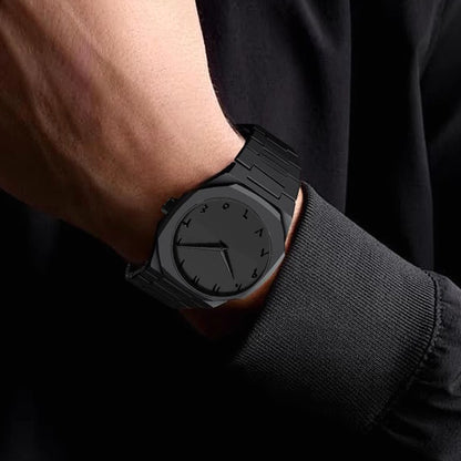 Autumn watch, fashionable quartz black dial, men's style, light luxury style, high-quality style, si