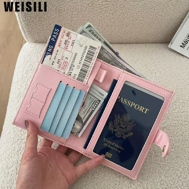 Universal passport bag, card holder on chain, passport case for traveling, Chanel style, chain bag