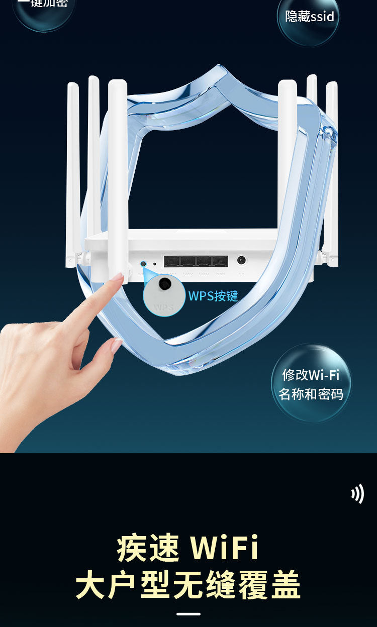 WIFI6 Gigabit High Speed ​​AX3000 home router 5G dual -frequency wall -piercing king whole house cov