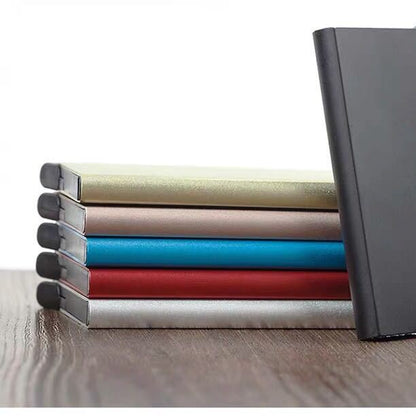 Automatic pop -up credit card box business card box metal aluminum alloy defense RFID card bag bank 