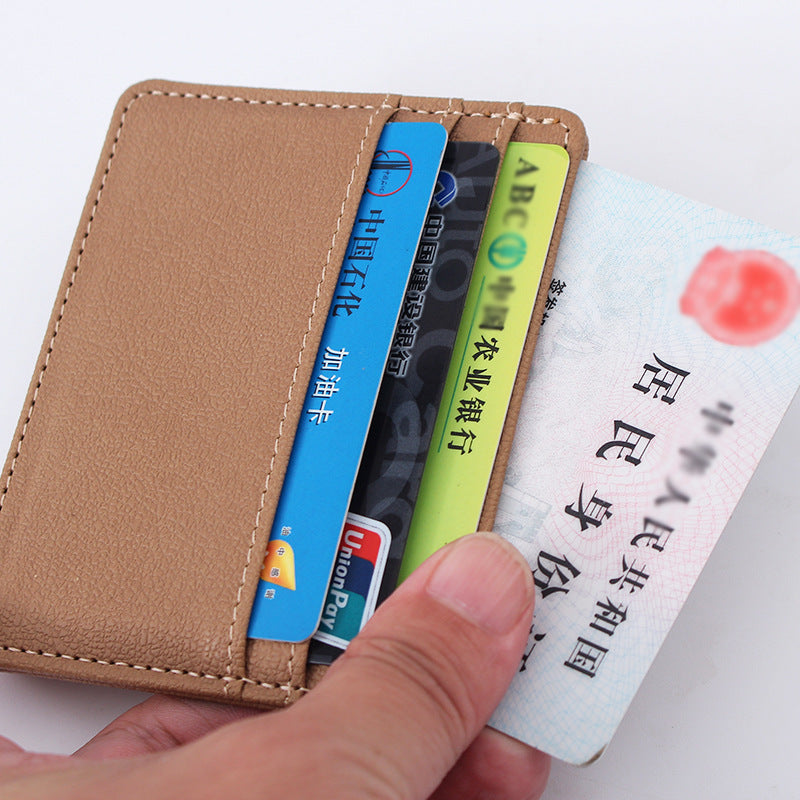(Cross-border trading), polyurethane light and thin small card holder, custom-made