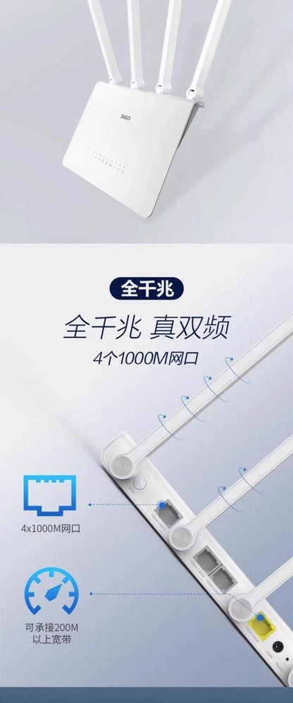 Second -hand clearance 360V4 security router Gigabit Gigabit GM 5G 5G Wireless 1200M high -power wif