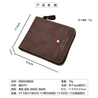(Cross-border trading), capacious retro matte polyurethane short wallet, Amazon