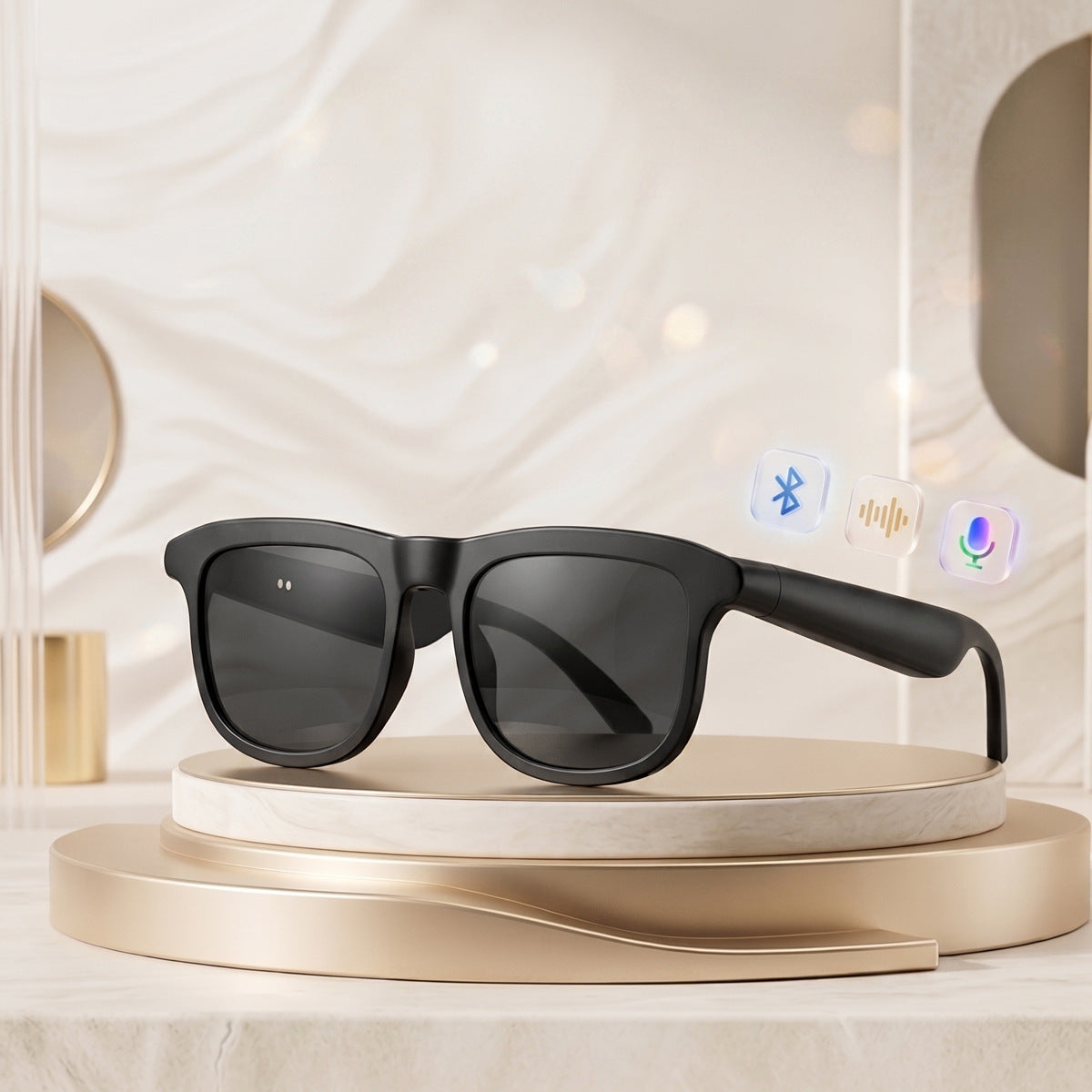 New smart glasses ys03 sunglasses and earphones integrated call noise reduction touch smart bluetoot