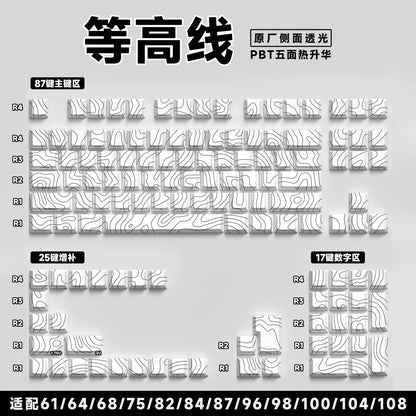 [White Contour] Original side engraved 129 keys [Boxed]