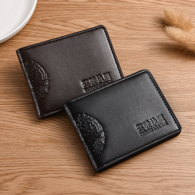 Universal men's card holder for driver's license, protective case, 2 in 1