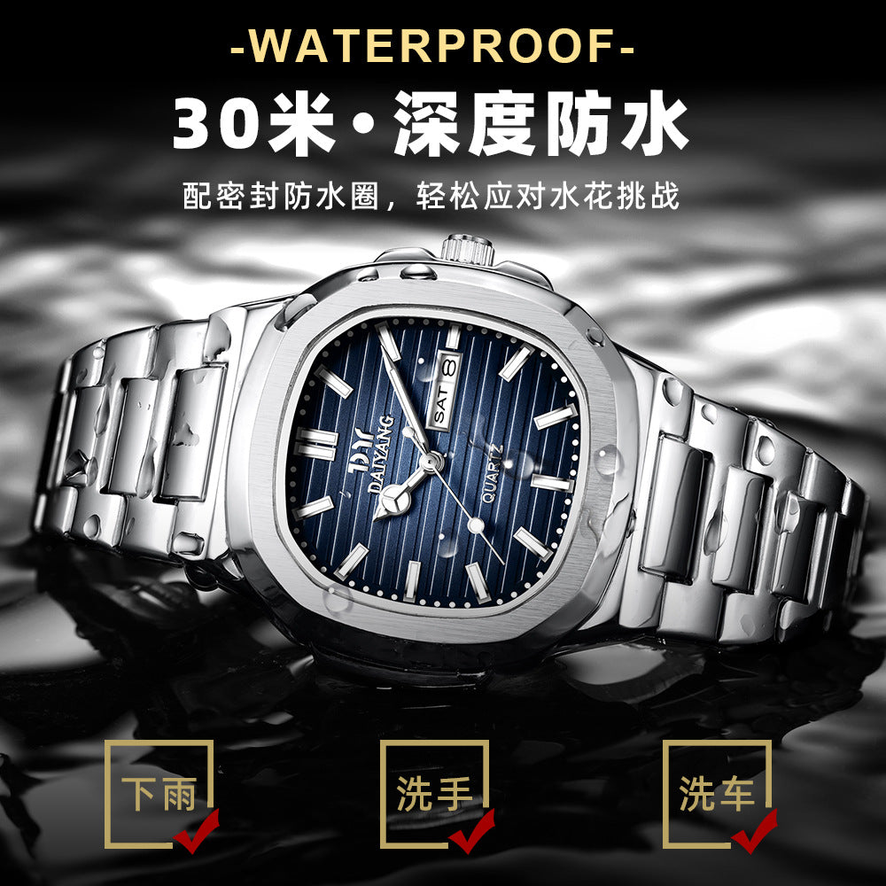 Daiyang Brand New Men's Watch Waterproof Luminous Dual Calendar Watch Men's Ultra-Thin Quartz Watch 