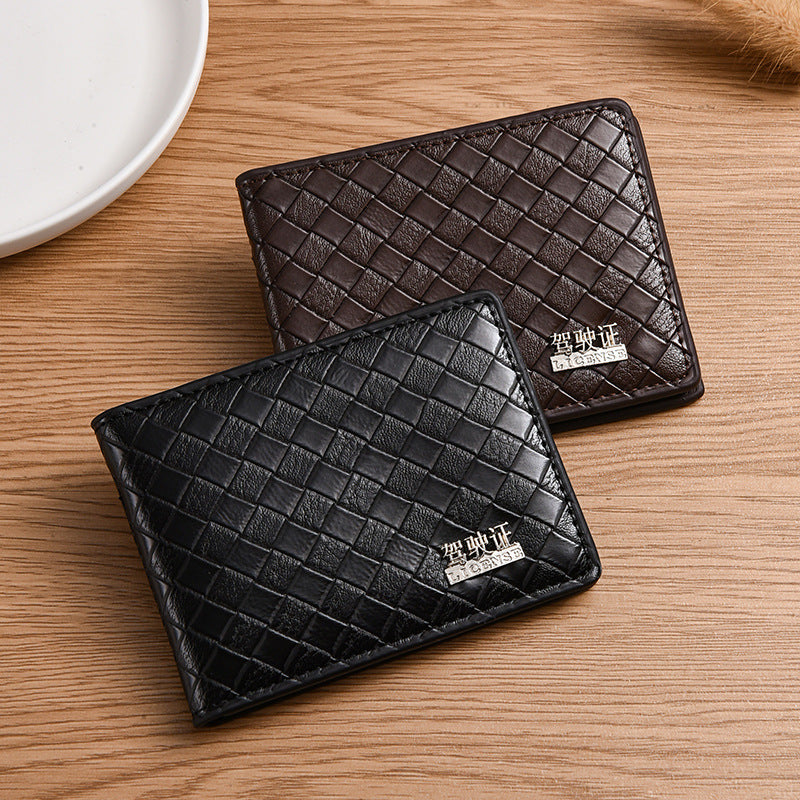Universal men's card holder for driver's license, protective case, 2 in 1