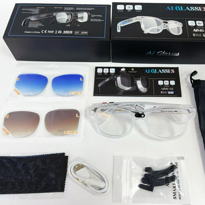 Overseas hot model AIMB-G3 AI glasses 800W pixel multi-lens remote control photo taking Bluetooth ca