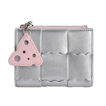 Short cute card holder, light and thin handheld wallet
