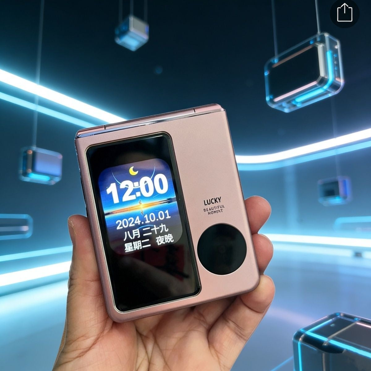 Folding mobile phone for students for elderly, geolocation function, support function for all networ