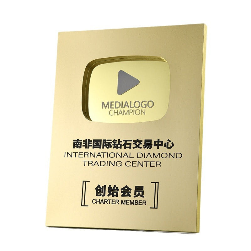 YouTube celebrity anchor high-end medal production fan achievement certificate high-end franchise au