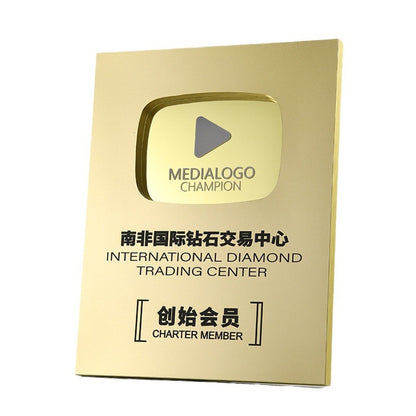 YouTube celebrity anchor high-end medal production fan achievement certificate high-end franchise au
