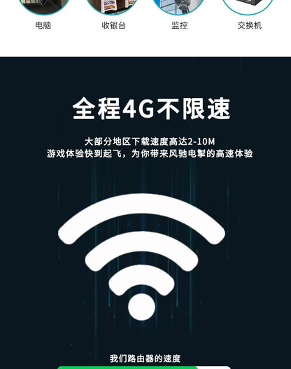 4G wireless router industrial -grade mobile portable WIFI plug -in free broadband telecommunications