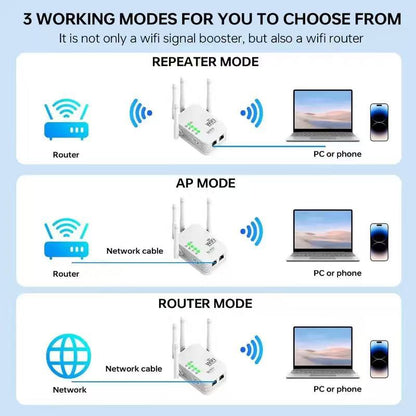 WIFI signal relay booster 300M antenna home signal amplifier wireless repeater network extender