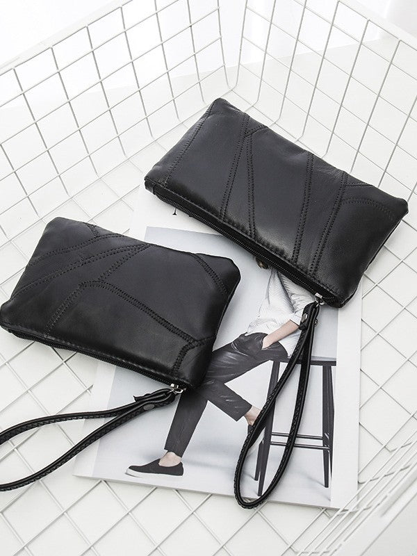 (), mobile phone, wallet, shoulder bag, universal small clutch bag, genuine leather, Korean style
